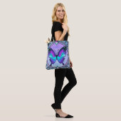 Sublimatie Vlinder met Achtergrond Tote Bag (Op model)