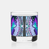 Sublimatie Vlinder met Achtergrond Whisky Glas (Rechts)