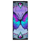 Sublimatie Vlinder met Achtergrond Wijn Cadeautas (Achterkant)