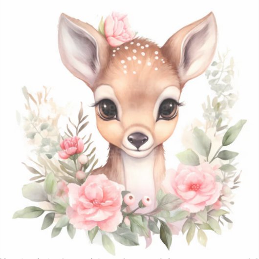 Sublimatische hert sticker (Voorkant)