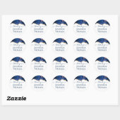 Sublime Agaat Blauw Goud TROUW COLLECTIE Ronde Sticker (Vel)