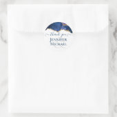 Sublime Agaat Blauw Goud TROUW COLLECTIE Ronde Sticker (Tas)