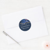 Sublime Agaat Blauw Goud TROUWSUITE Ronde Sticker (Envelop)
