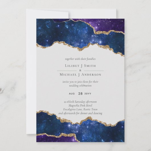Sublime Agate Blue Gold WEDDING SUITE (Voorkant)