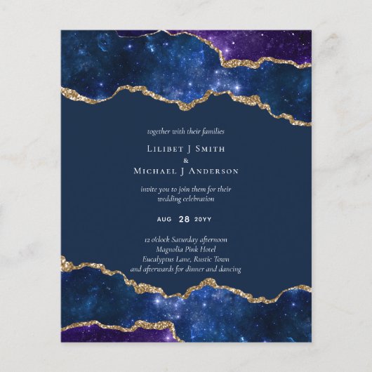 Sublime Agate Blue Gold WEDDING SUITE (Voorkant)