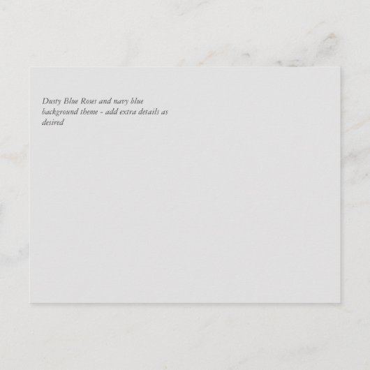 Sublime Agate Blue Gold WEDDING SUITE Briefkaart (Achterkant)