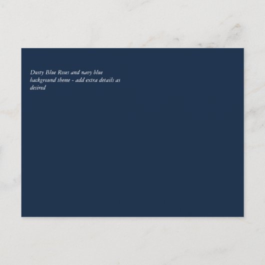 Sublime Agate Blue Gold WEDDING SUITE Briefkaart (Achterkant)