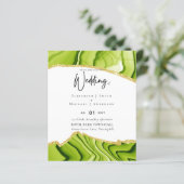 Sublime AGATE Glitter Wedding INVITES BUDGET (Staand voorkant)