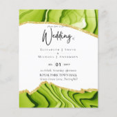 Sublime AGATE Glitter Wedding INVITES BUDGET (Voorkant)
