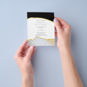 Sublime Black en Gold Modern Wedding Flyer (Hand)