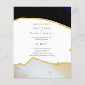 Sublime Black en Gold Modern Wedding Flyer (Voorkant)