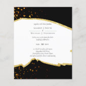 Sublime Black Gold Glitter Wedding Flyer (Voorkant)