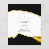 Sublime Black White Gold Wedding Flyer (Voorkant)