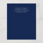 Sublime Blauw Goud Agaat Huwelijksuitnodigingen (Achterkant)