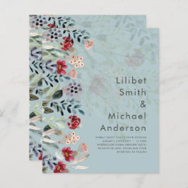 Sublime bordeauxblauwe wilde bloemen elegante trou