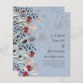 Sublime bordeauxblauwe wilde bloemen trouw elegant