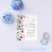 Sublime Bourgogne Blauwe Wilde Bloemen Trouw Elega Flyer (Enkel)