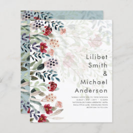 Sublime Burgundy Blue Wildflower Wedding Elegant