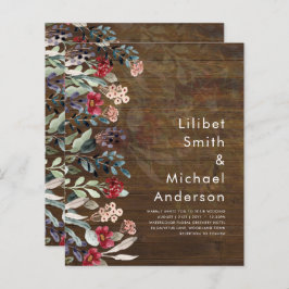 Sublime Burgundy Blue Wildflower Wedding Elegant