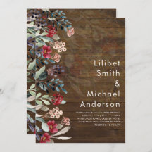 Sublime Burgundy Blue Wildflower Wedding Elegant