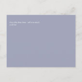 Sublime DUSTY BLUE Floral Wedding Suite Briefkaart (Achterkant)