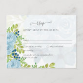 Sublime DUSTY BLUE Floral Wedding Suite Briefkaart (Voorkant)