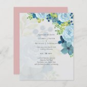 Sublime Dusty Blue Flowers Sage Green Wedding (Voorkant / Achterkant)