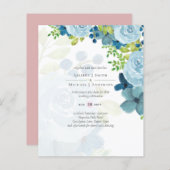 Sublime Dusty Blue Flowers Sage Green Wedding (Voorkant / Achterkant)