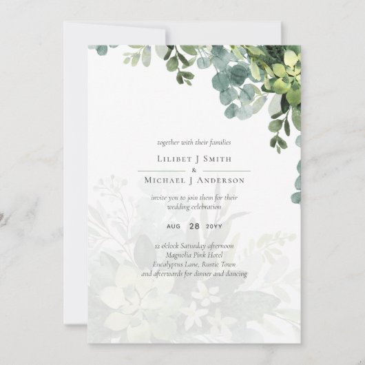 Sublime Dusty Blue GREENERY Eucalyptus WEDDING (Voorkant)