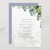 Sublime Dusty Blue GREENERY Eucalyptus WEDDING (Voorkant / Achterkant)