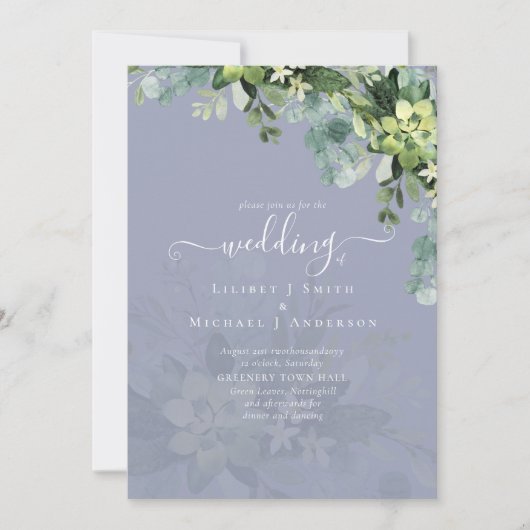 Sublime Dusty Blue GREENERY Eucalyptus WEDDING (Voorkant)