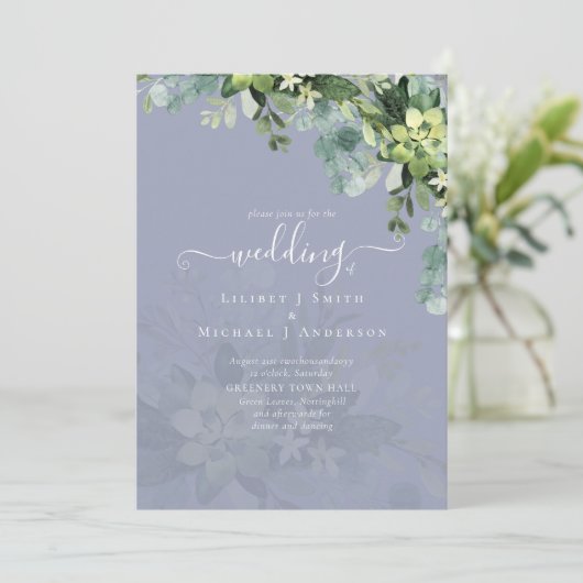 Sublime Dusty Blue GREENERY Eucalyptus WEDDING (Staand voorkant)