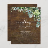 Sublime Dusty Blue GREENERY Eucalyptus WEDDING (Voorkant / Achterkant)
