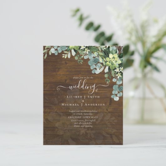 Sublime Dusty Blue GREENERY Eucalyptus WEDDING (Staand voorkant)