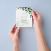 Sublime Dusty Blue GREENERY Eucalyptus WEDDING Flyer (Hand)