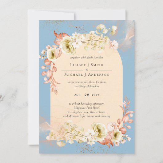 Sublime Dusty Blue Peach Wedding (Voorkant)