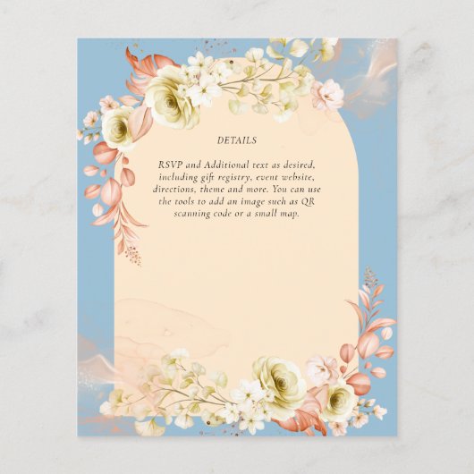 Sublime Dusty Blue Peach Wedding (Achterkant)