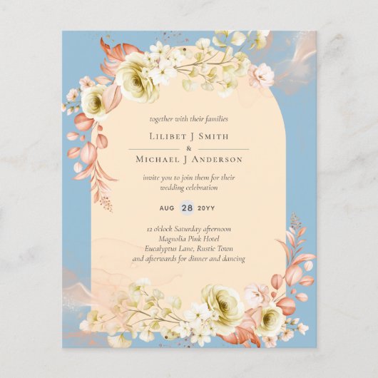 Sublime Dusty Blue Peach Wedding (Voorkant)