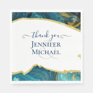 Sublime Emerald Gold AGATE Wedding Servet