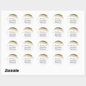 Sublime Emerald Green Gold Agate Wedding Ronde Sticker (Vel)