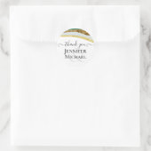 Sublime Emerald Green Gold Agate Wedding Ronde Sticker (Tas)