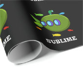 Sublime Funny Submarine Fruit Limoen Pun Dark BG Cadeaupapier (Rol Hoek)