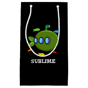 Sublime Funny Submarine Fruit Limoen Pun Dark BG Klein Cadeauzakje