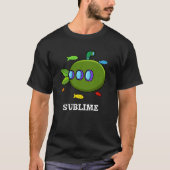 Sublime Funny Submarine Fruit Limoen Pun Dark BG T-shirt (Voorkant)