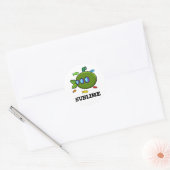 Sublime Funny Submarine Fruit Limoen Pun Ronde Sticker (Envelop)
