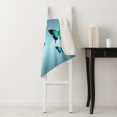 Sublime Gornastu Aqua Turquoise Butterflies Sherpa Sherpa Deken (In situ)