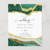 Sublime Green Gold Agate Glitter Wedding Flyer (Voorkant)