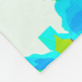 Sublime Himalayan Poppy Aqua Green Floral Pattern Fleece Deken (Hoek)