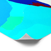 Sublime Himalayan Poppy Aqua Green Floral Pattern Poster (Hoek)