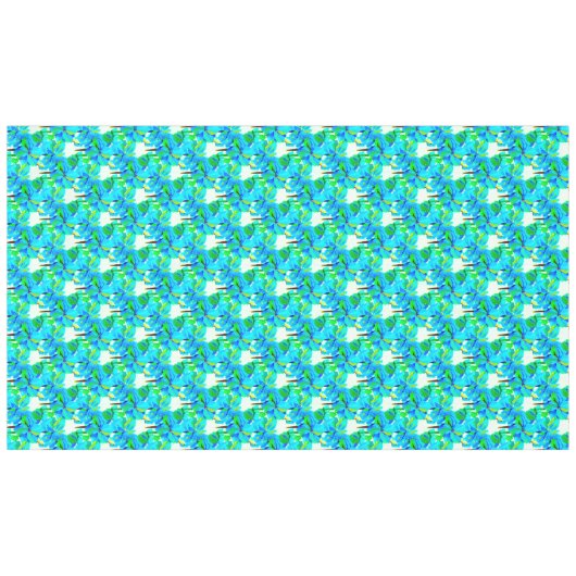 Sublime Himalayan Poppy Aqua Green Floral Pattern Tafelkleed (Voorkant (Horizontaal))